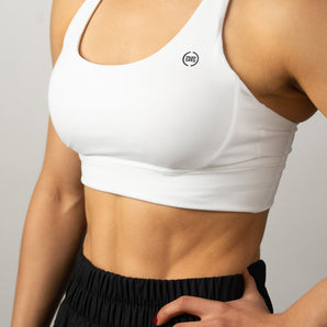 CROSS BACK SPORT BRA WHITE